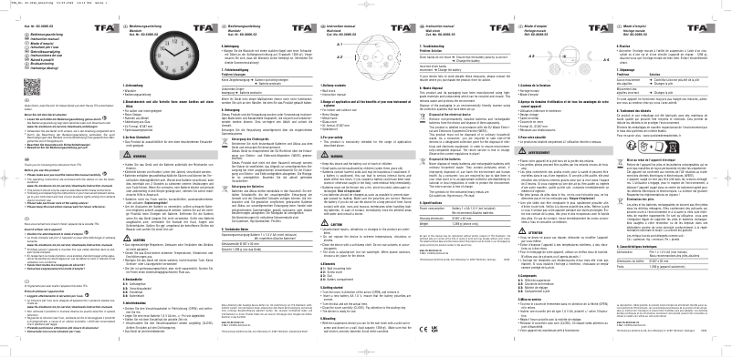 Page n°1 - Manuel utilisateur TFA Outdoor 60.3066.53