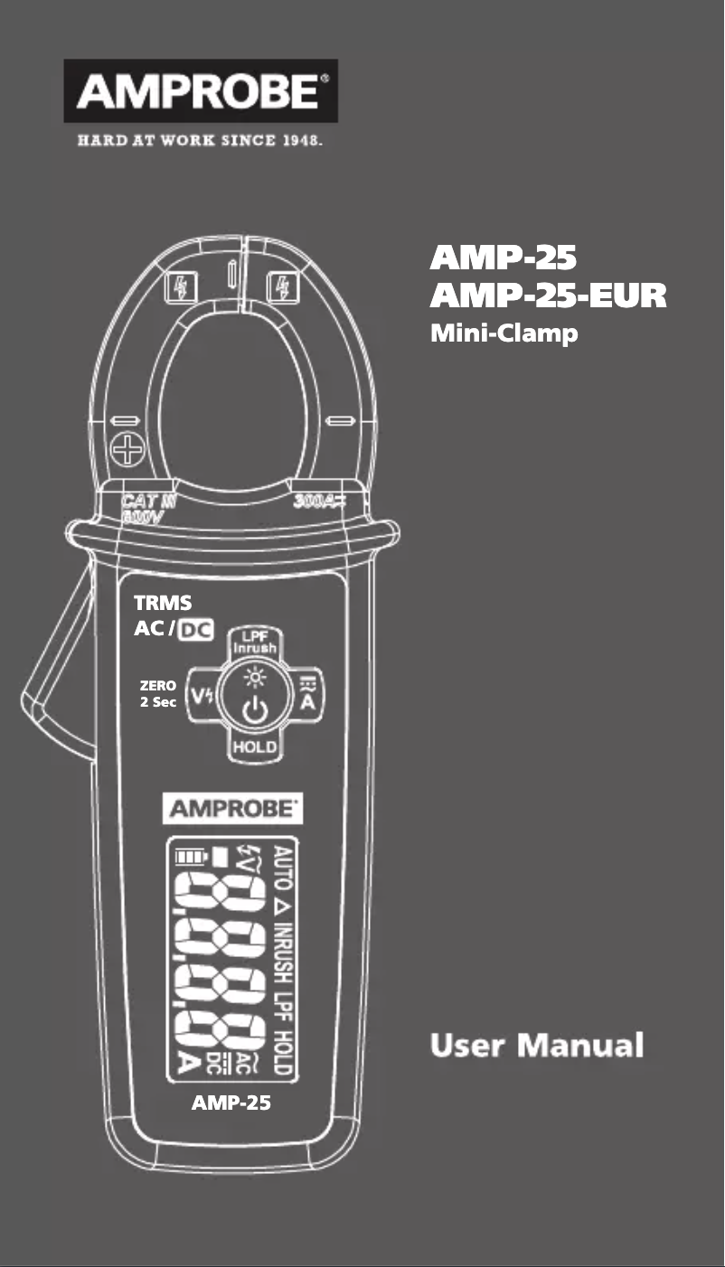 Image de la première page du manuel de l'appareil AMP-25-EUR