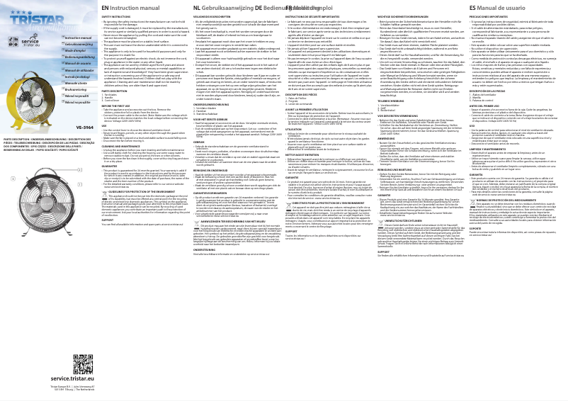 Image de la première page du manuel de l'appareil VE-5964