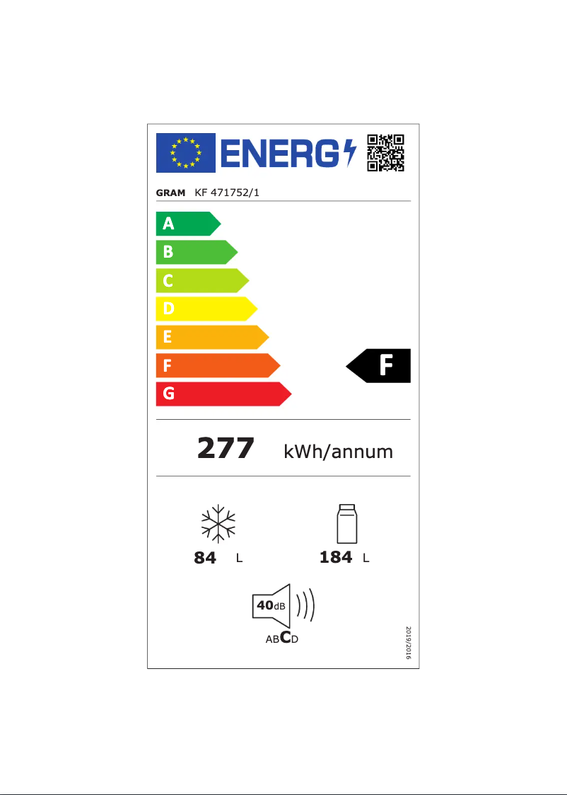 Page n°1 - Label énergétique Gram KF 471752/1