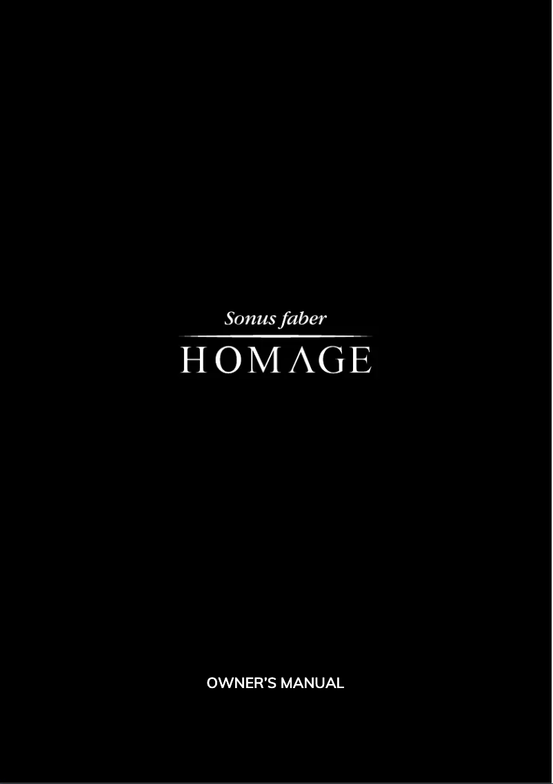 Image de la première page du manuel de l'appareil Homage