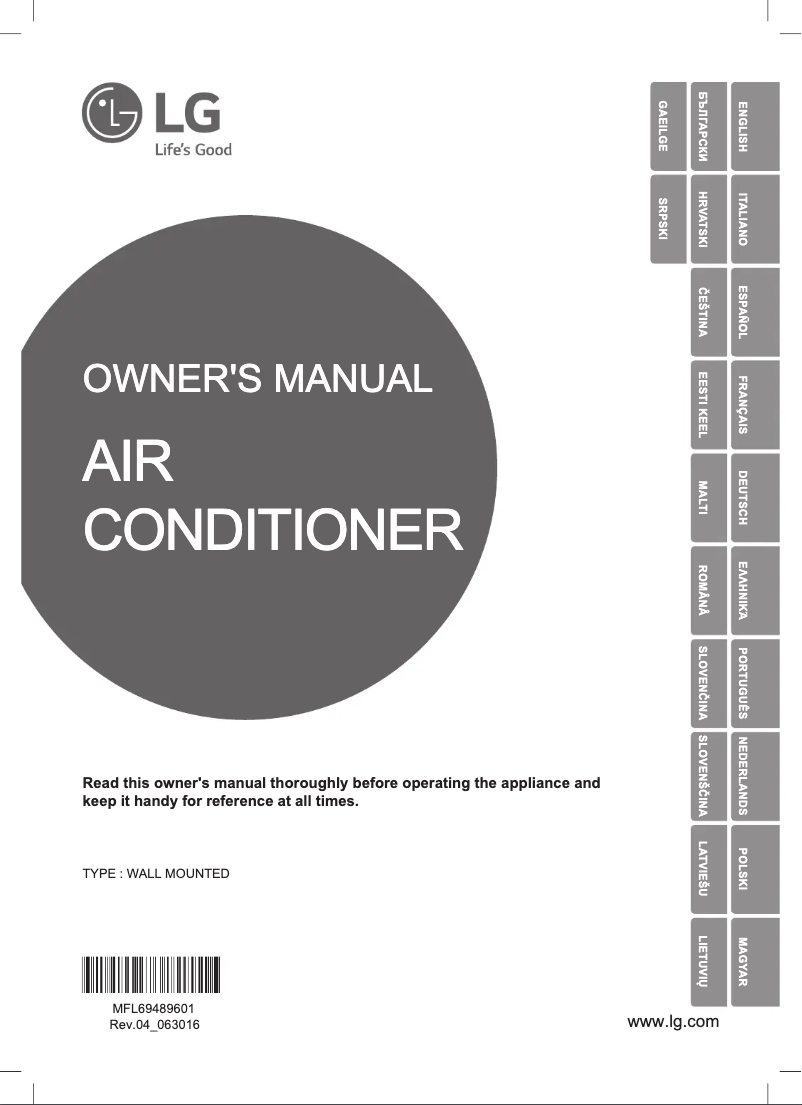 Image de la première page du manuel de l'appareil H12AL
