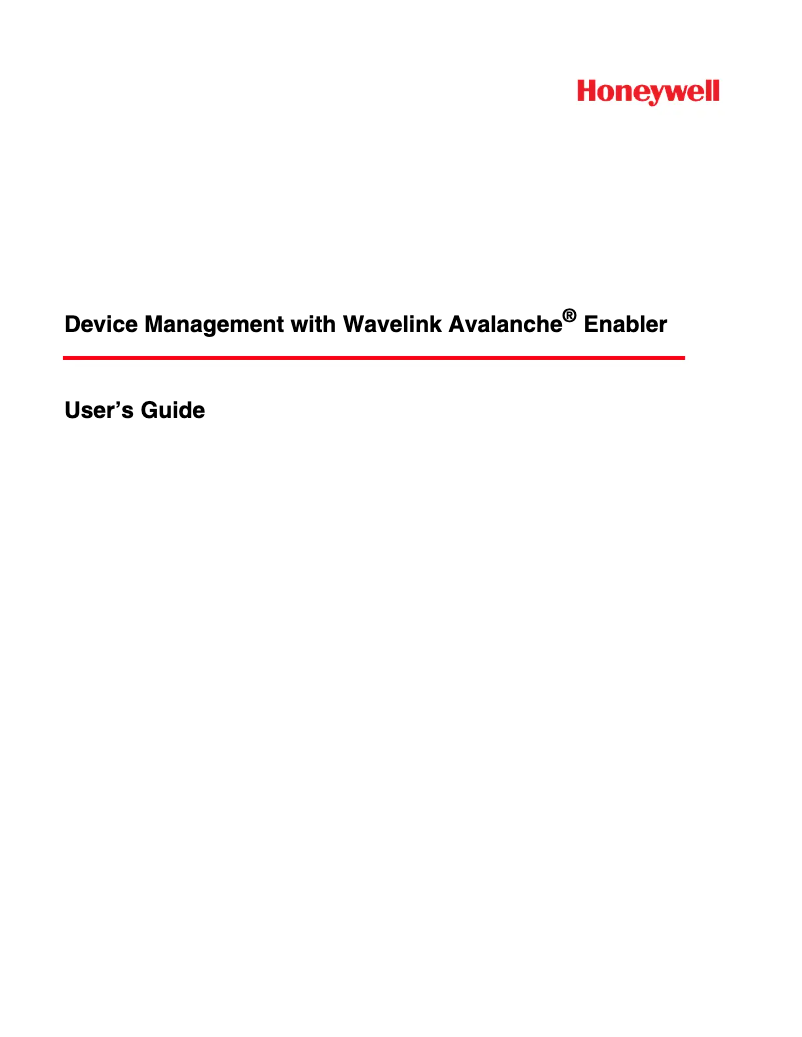 Page n°1 - Manuel utilisateur Honeywell MX9