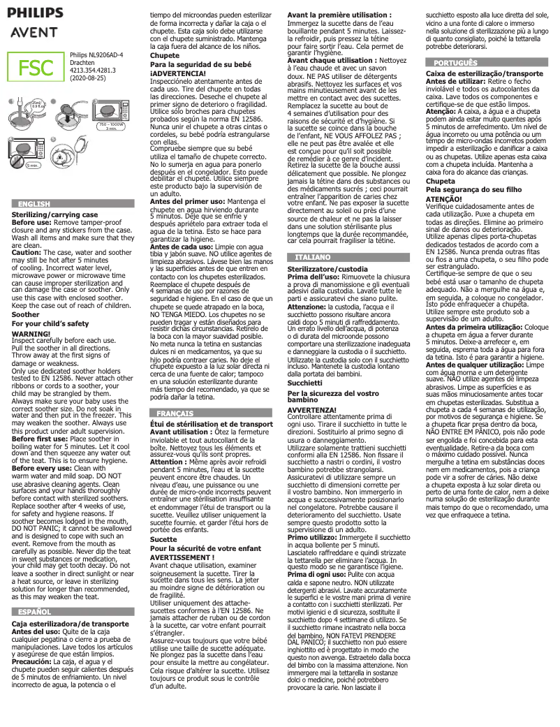 Page 1 de la notice Manuel utilisateur Philips AVENT SCF227