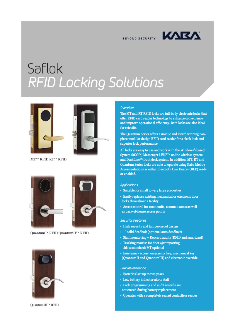 Page 1 de la notice Brochure Dormakaba RFID Encoder