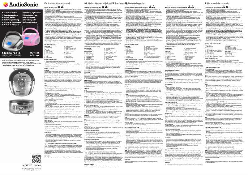 Image de la première page du manuel de l'appareil RD-1566