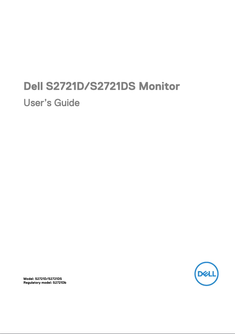 Page 1 de la notice Manuel utilisateur Dell S Series S2721DS