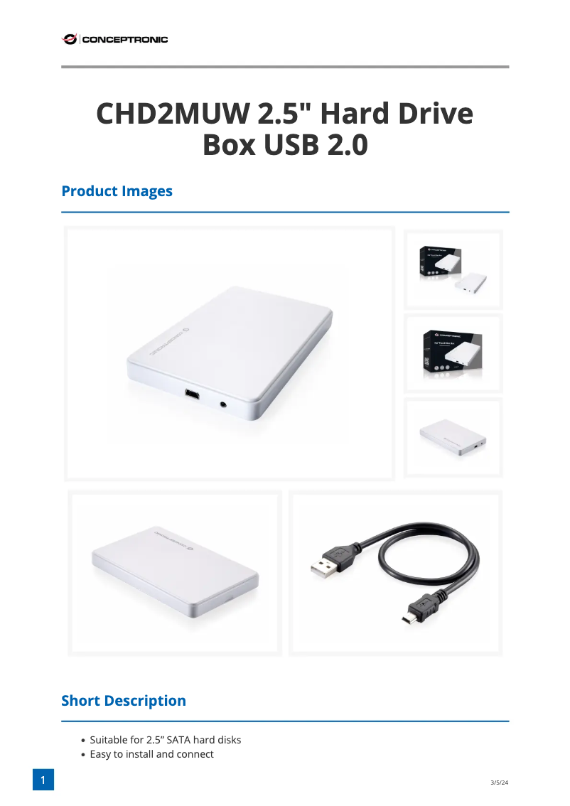 Image de la première page du manuel de l'appareil CHD2MUW