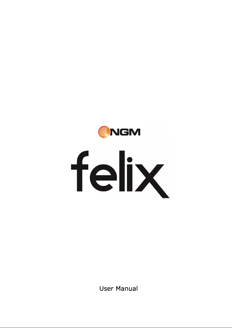 Page 1 de la notice Manuel utilisateur NGM Felix