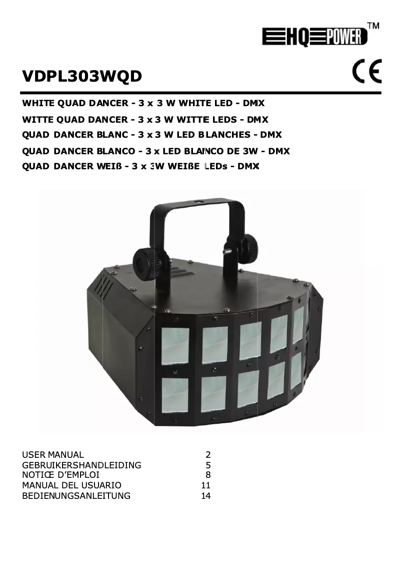 Image de la première page du manuel de l'appareil White Quad Dancer