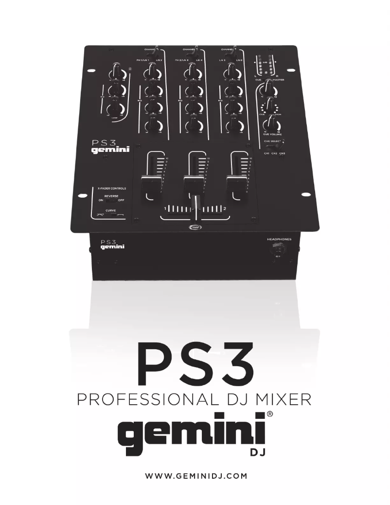 Page 1 de la notice Manuel utilisateur Gemini PS3