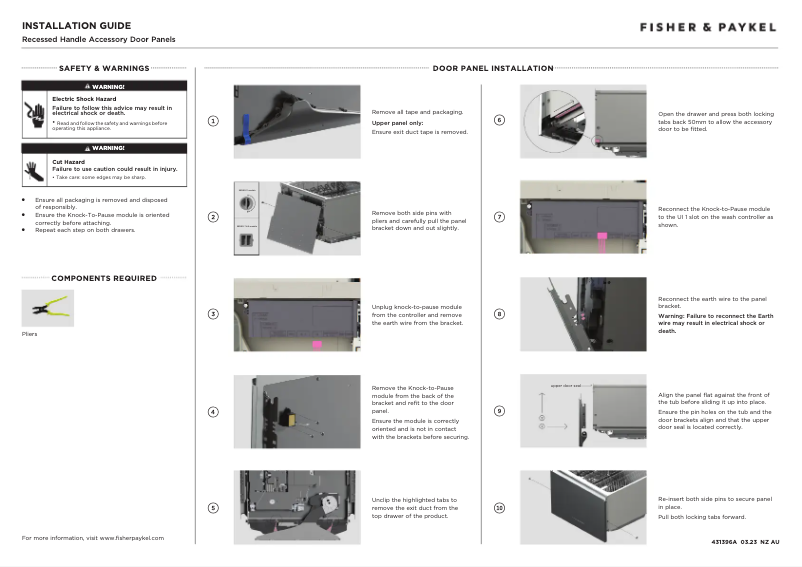Image de la première page du manuel de l'appareil ADDD60DZB