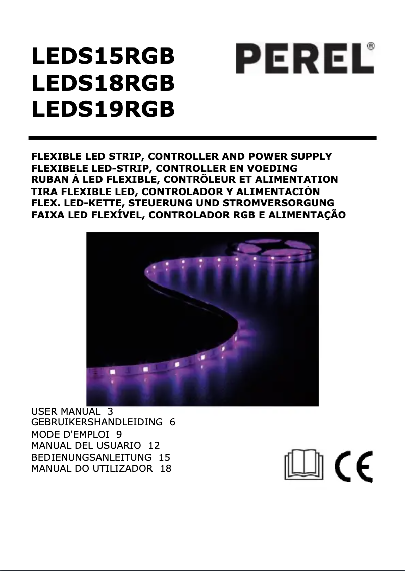 Page n°1 - Manuel utilisateur Perel LEDS19RGB