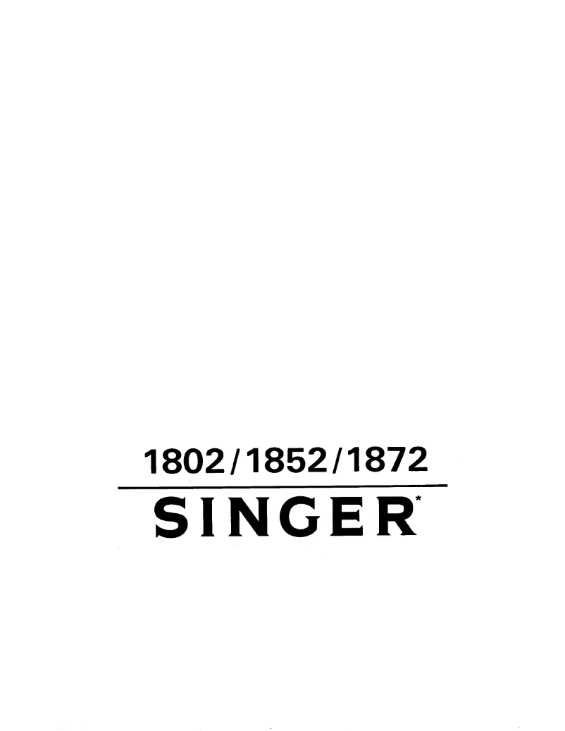 Página 1 del manual Manual de usuario Singer 1852