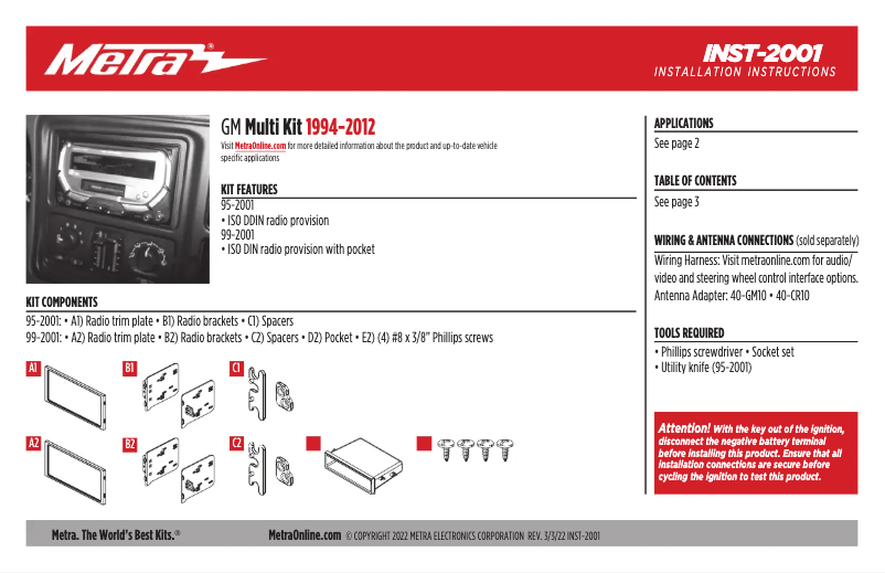 Image de la première page du manuel de l'appareil 95-2001