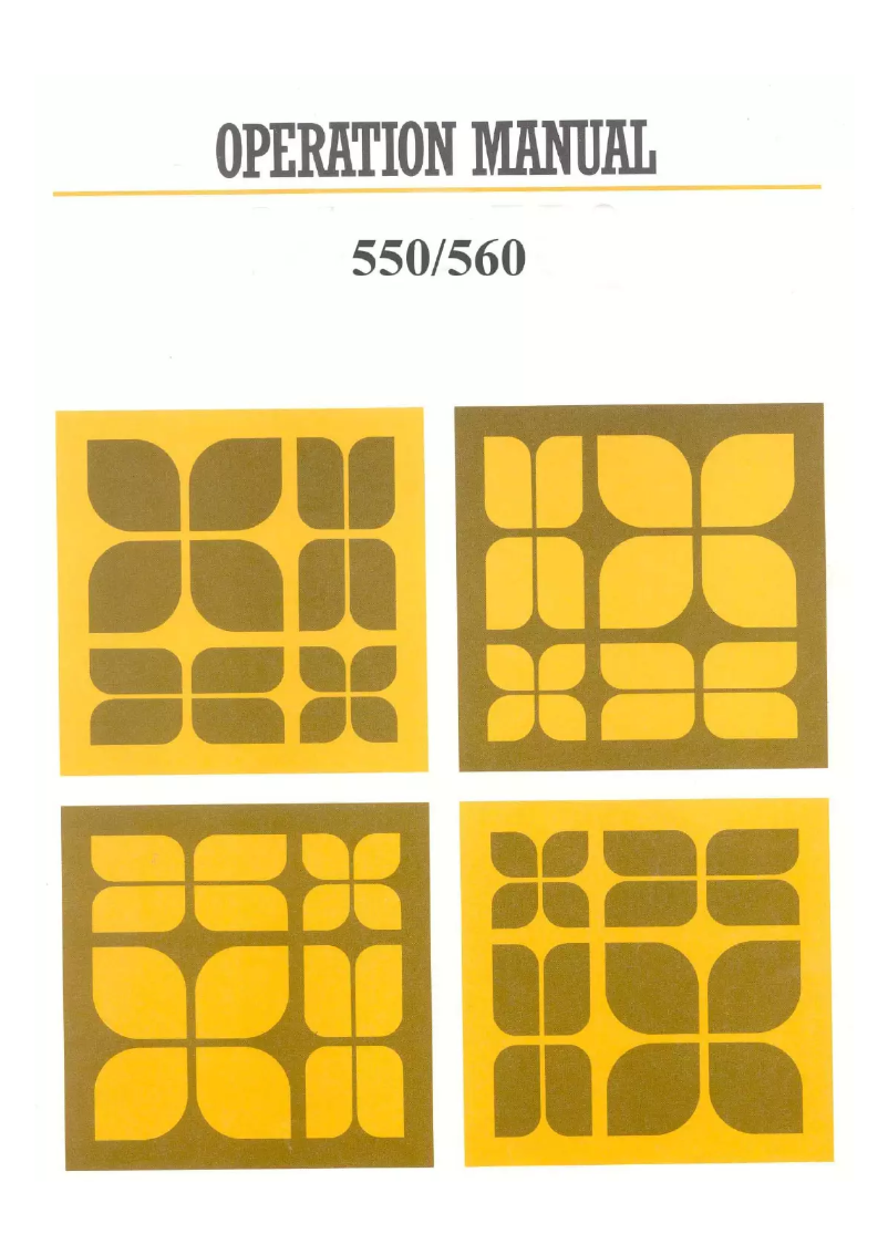 Page 1 de la notice Manuel utilisateur Silver Reed 560