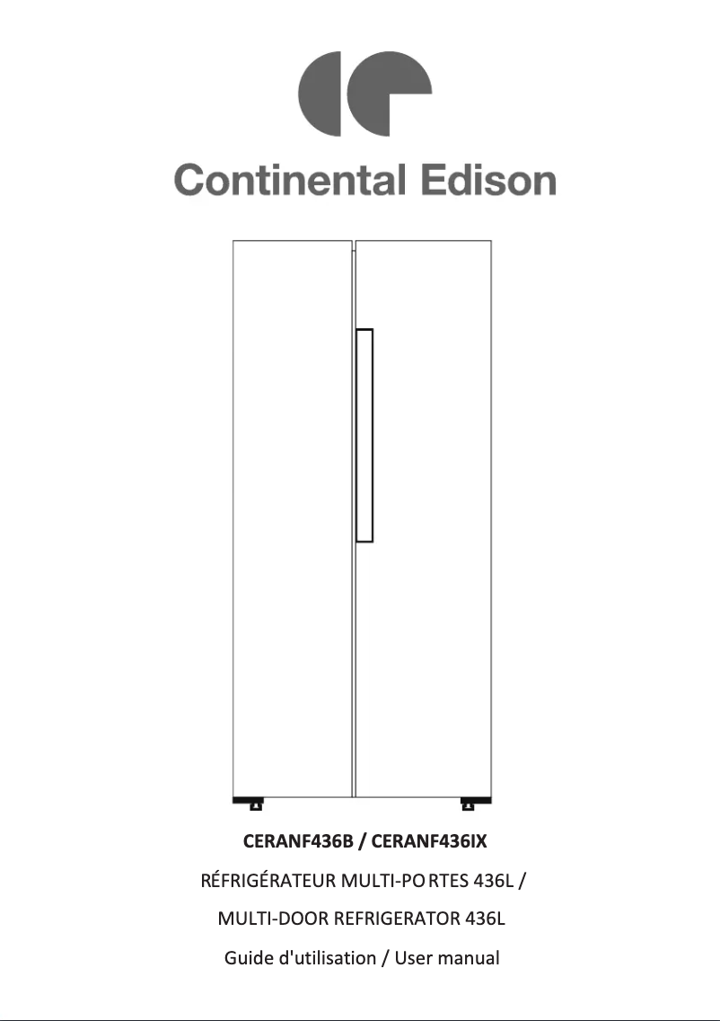 Page n°1 - Manuel utilisateur Continental Edison CERANF436IX