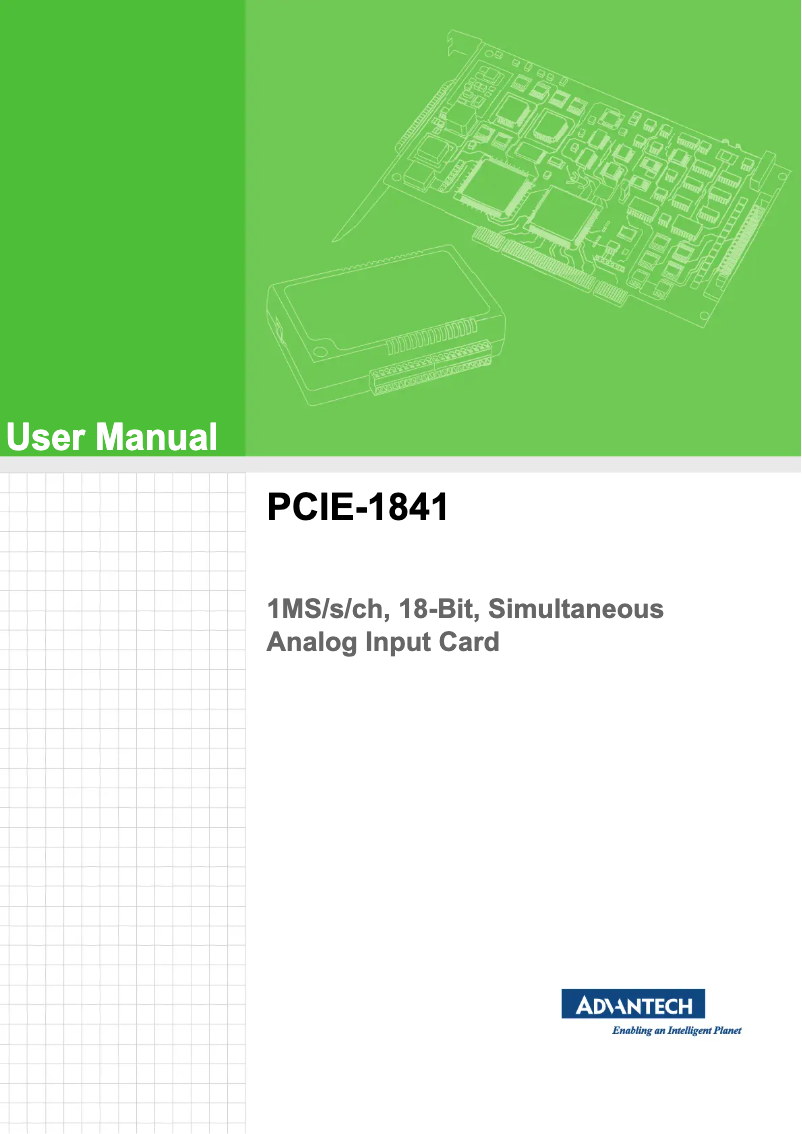 Página 1 del manual Manual de usuario Advantech PCIE-1841L-A