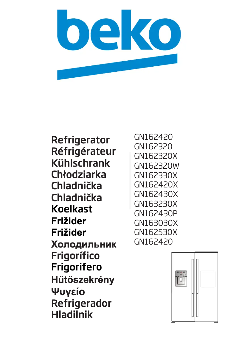 Page n°1 - Manuel utilisateur Beko GN162330X