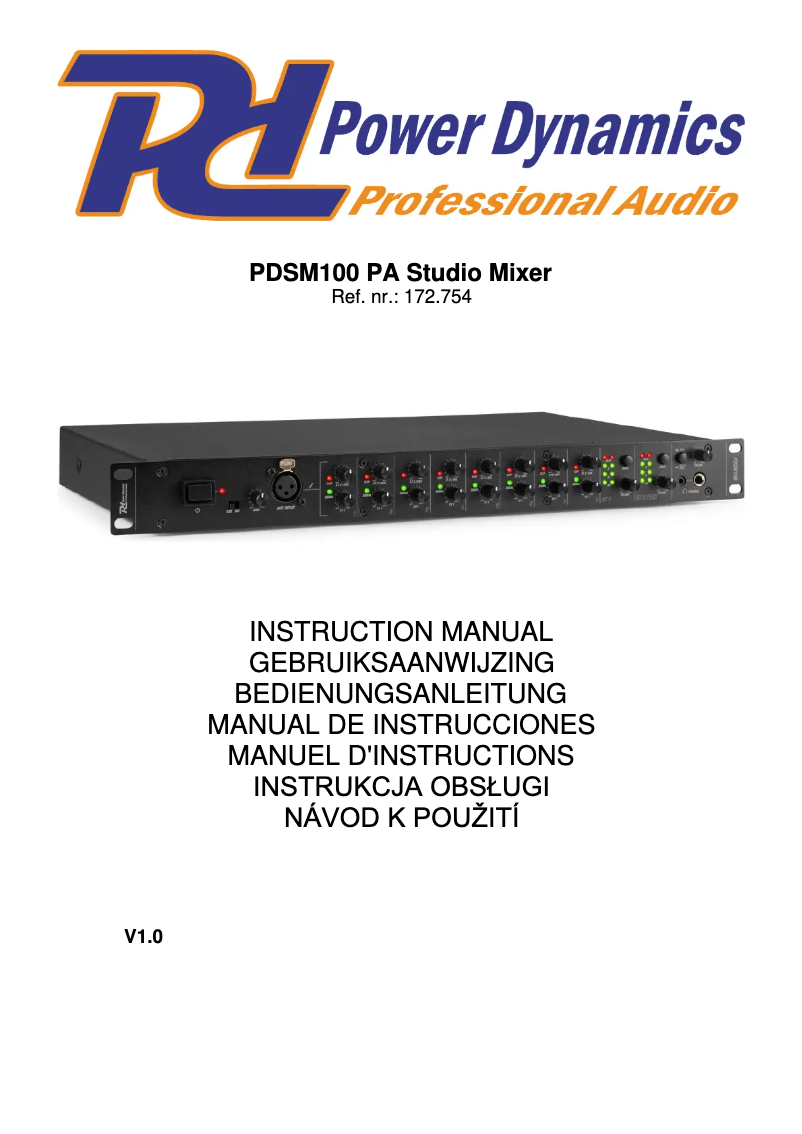 Página 1 del manual Manual de usuario Power Dynamics PDSM100