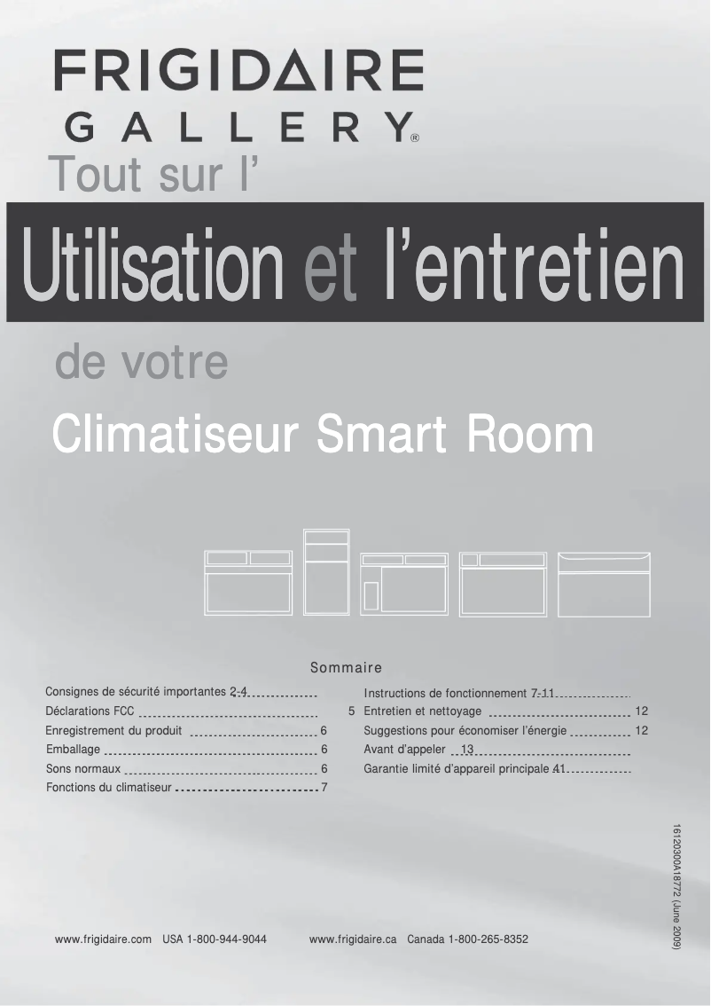 Page 1 de la notice Manuel utilisateur Frigidaire FGRC084WAE