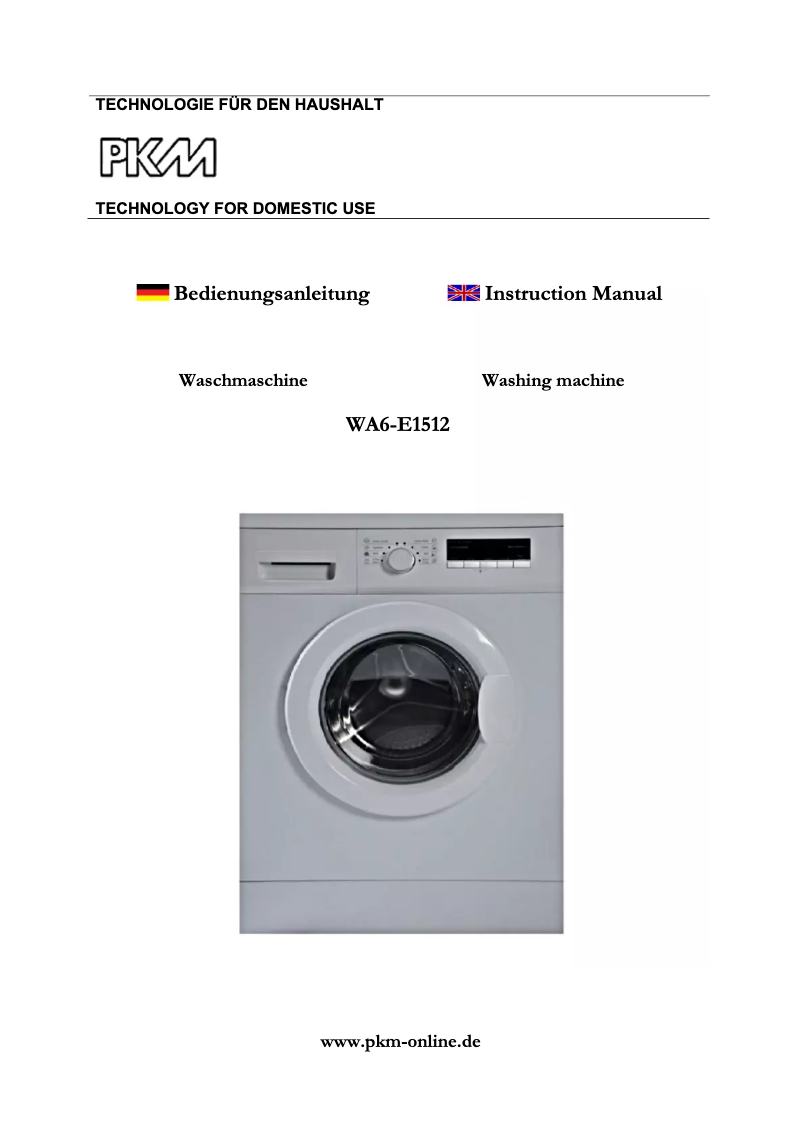 Página 1 del manual Manual de usuario PKM WA6-E1512