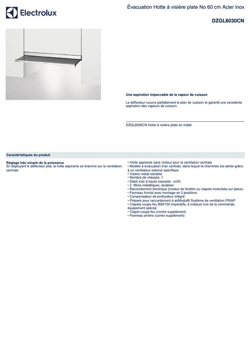 Page n°1 - Manuel utilisateur Electrolux DZGL6030CN