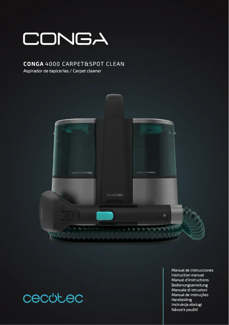 Page n°1 - Manuel utilisateur Cecotec Conga 4000 Carpet&Spot Clean XL