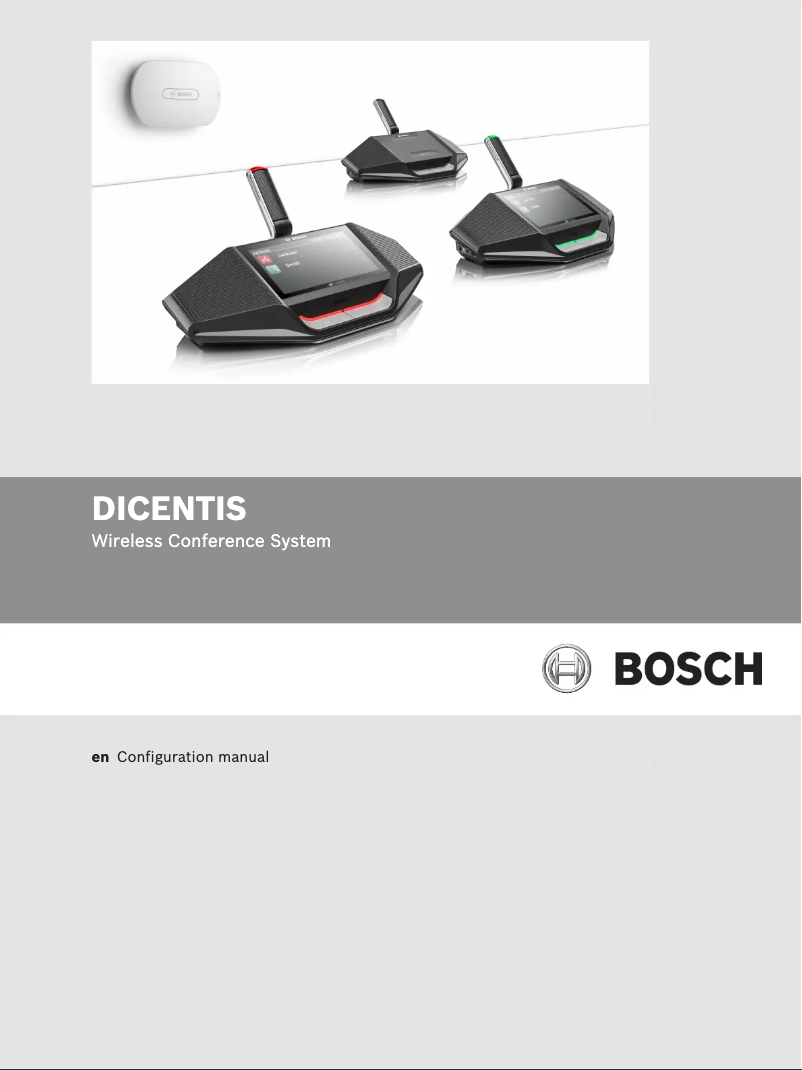 Page n°1 - Manuel utilisateur Bosch DICENTIS