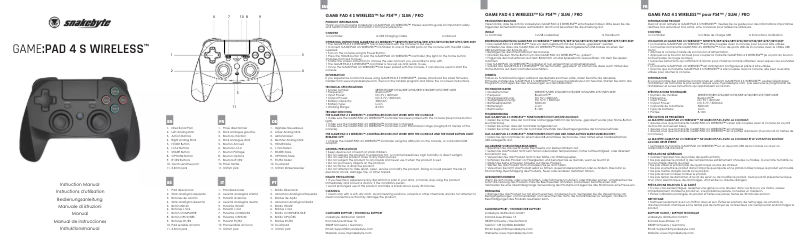 Page n°1 - Manuel utilisateur Snakebyte GAME:PAD 4 S WIRELESS