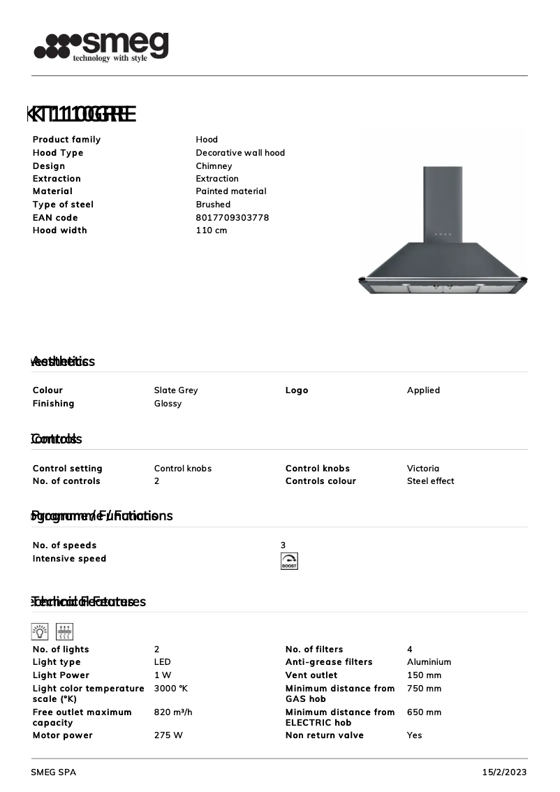 Image de la première page du manuel de l'appareil KT110GRE