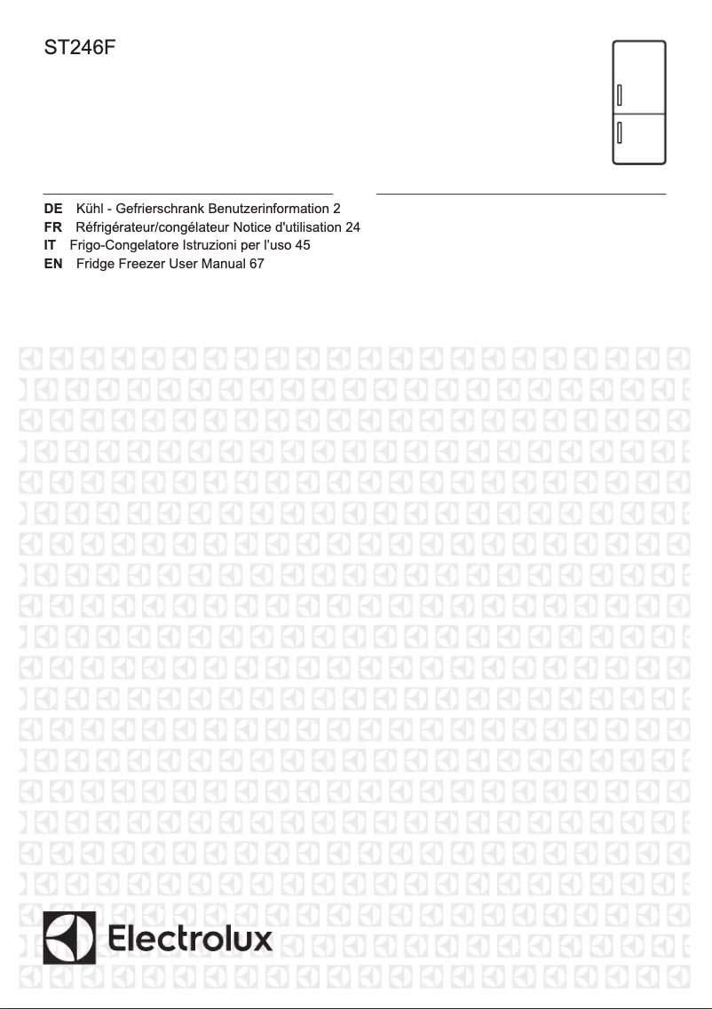 Page 1 de la notice Manuel utilisateur Electrolux ST246F
