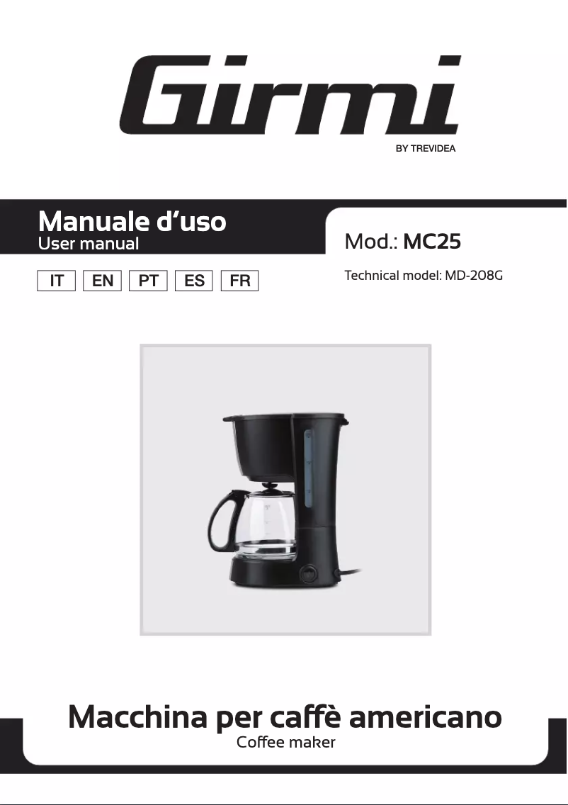 Image de la première page du manuel de l'appareil MC25