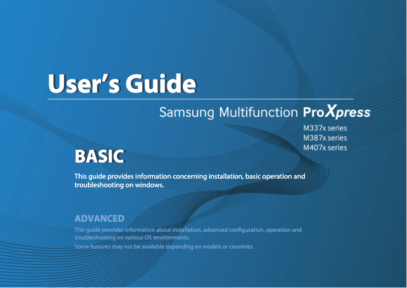 Page 1 de la notice Manuel utilisateur Samsung ProXpress M3870FD
