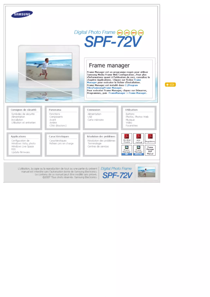 Page n°1 - Manuel utilisateur Samsung SPF-72V