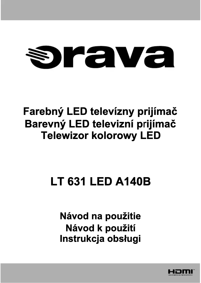 Page 1 de la notice Manuel utilisateur Orava LT-631 LED A140B