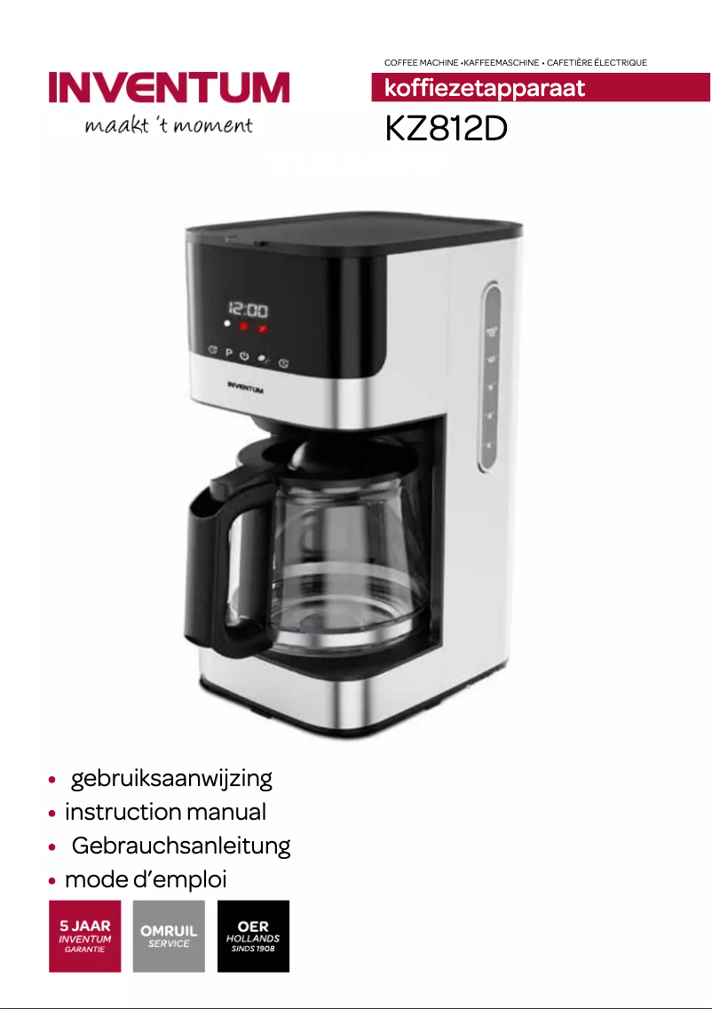 Page n°1 - Manuel utilisateur Inventum KZ812D