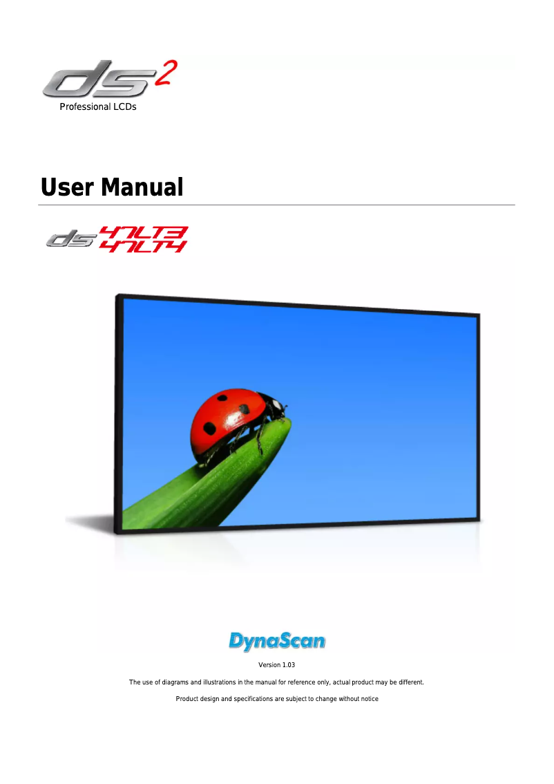 Page 1 de la notice Manuel utilisateur DynaScan DS47LT3