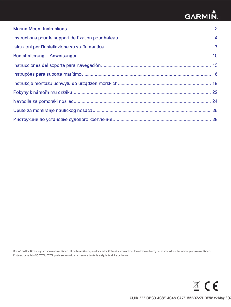 Page 1 de la notice Instructions / montage Garmin Montana 750i