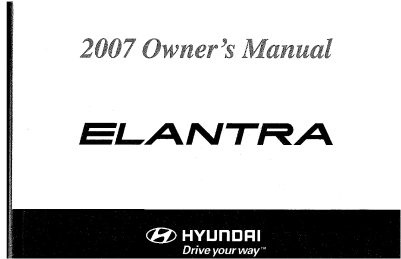 Page 1 de la notice Manuel utilisateur Hyundai Elantra (2007)