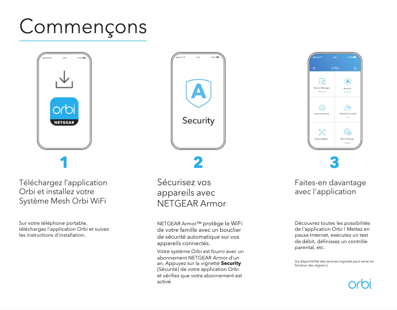 Page n°1 - Guide d'installation Netgear Orbi RBK862S
