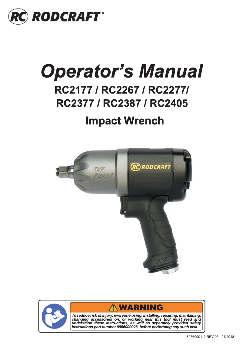 Image de la première page du manuel de l'appareil RC2267