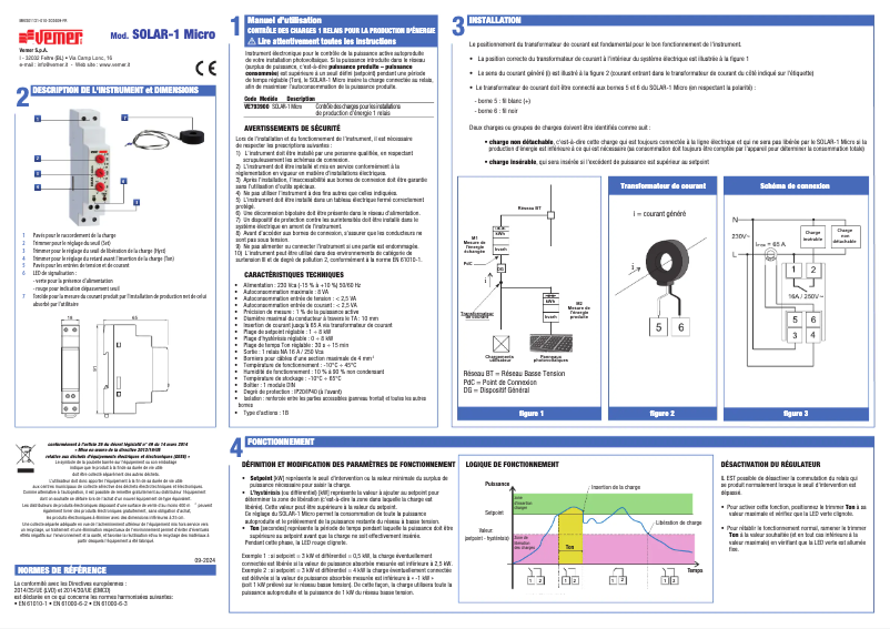 Image de la première page du manuel de l'appareil SOLAR-1 Micro