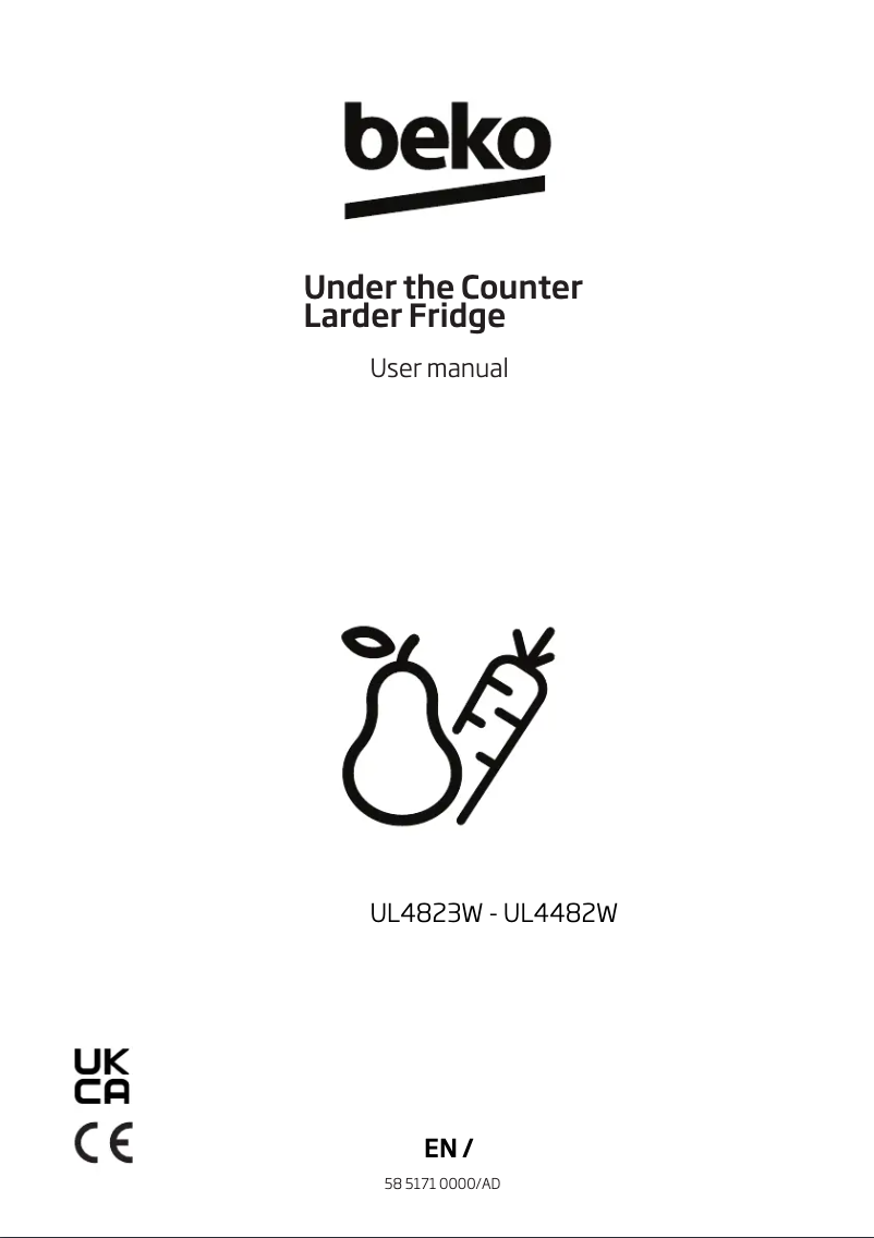 Page 1 de la notice Manuel utilisateur Beko UL4482W