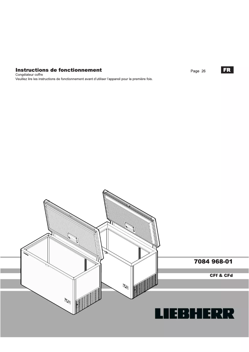 Page n°1 - Manuel utilisateur Liebherr CFf 2080-20