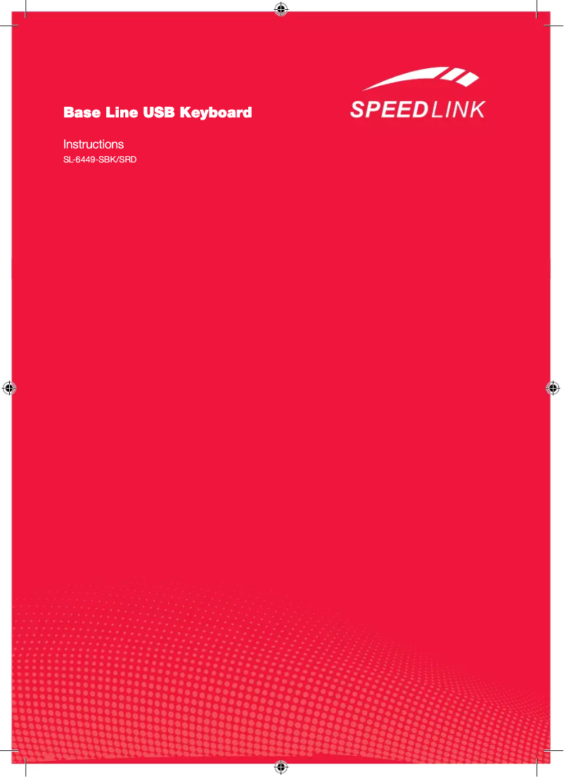 Page 1 de la notice Manuel utilisateur Speedlink SL-6449 Base Line