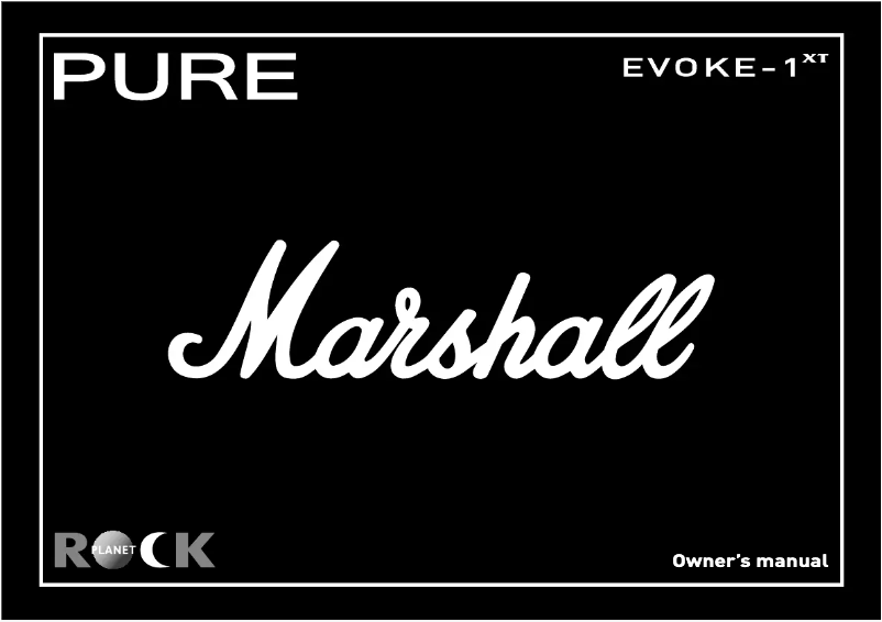 Image de la première page du manuel de l'appareil Evoke 1XT Marshall