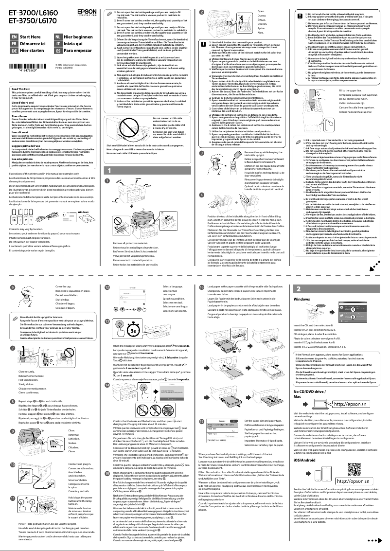 Image de la première page du manuel de l'appareil EcoTank ET-3750