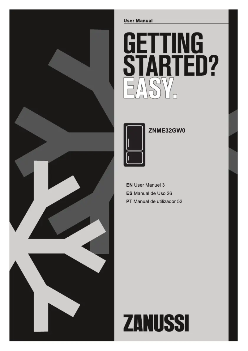 Page n°1 - Manuel utilisateur Zanussi ZNME32GW0