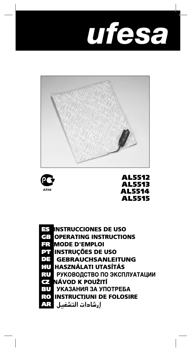 Page n°1 - Manuel utilisateur Ufesa AL5512
